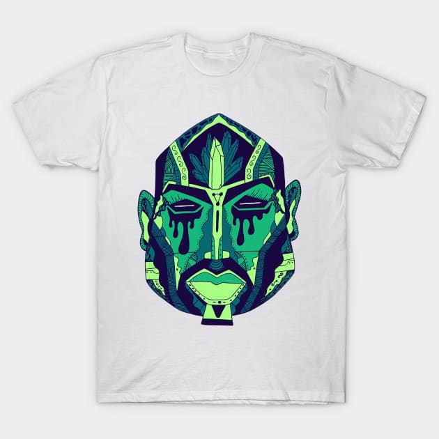 Ngreen African Mask No 9 T-Shirt by kenallouis